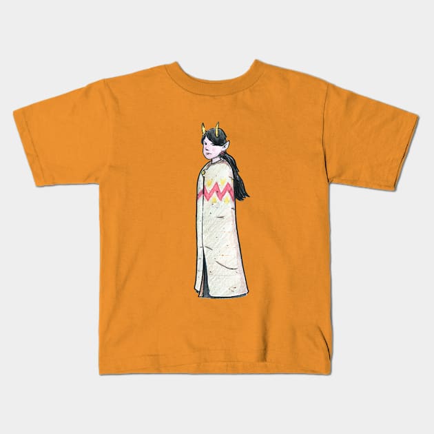 Zelanda the tiefling Kids T-Shirt by carlomanara